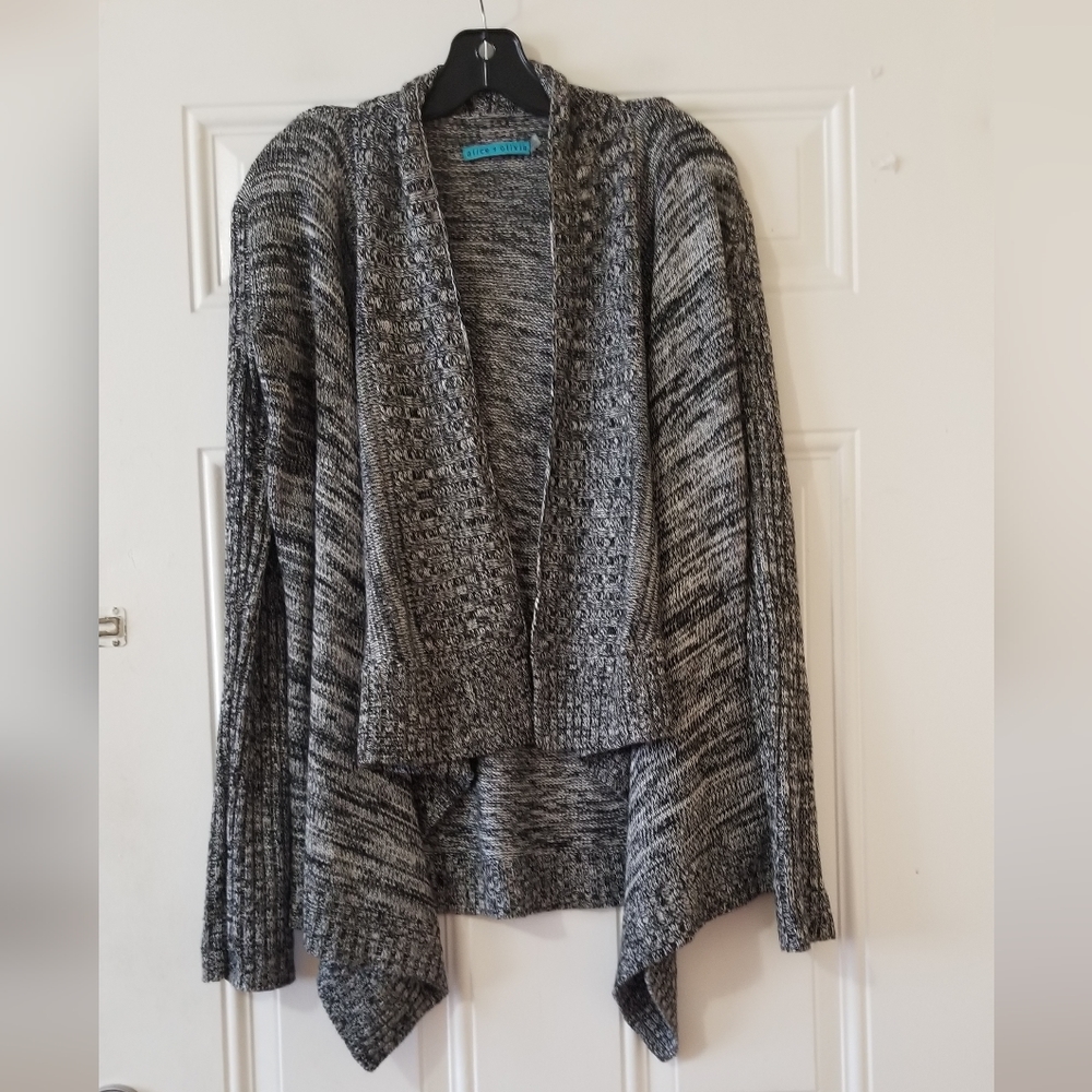 Alice + Olivia Women’s Wool  Blend Open Front Cardigan Sz XS